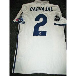 Carvajal Real Madrid MATCH WORN Soccer Jersey M